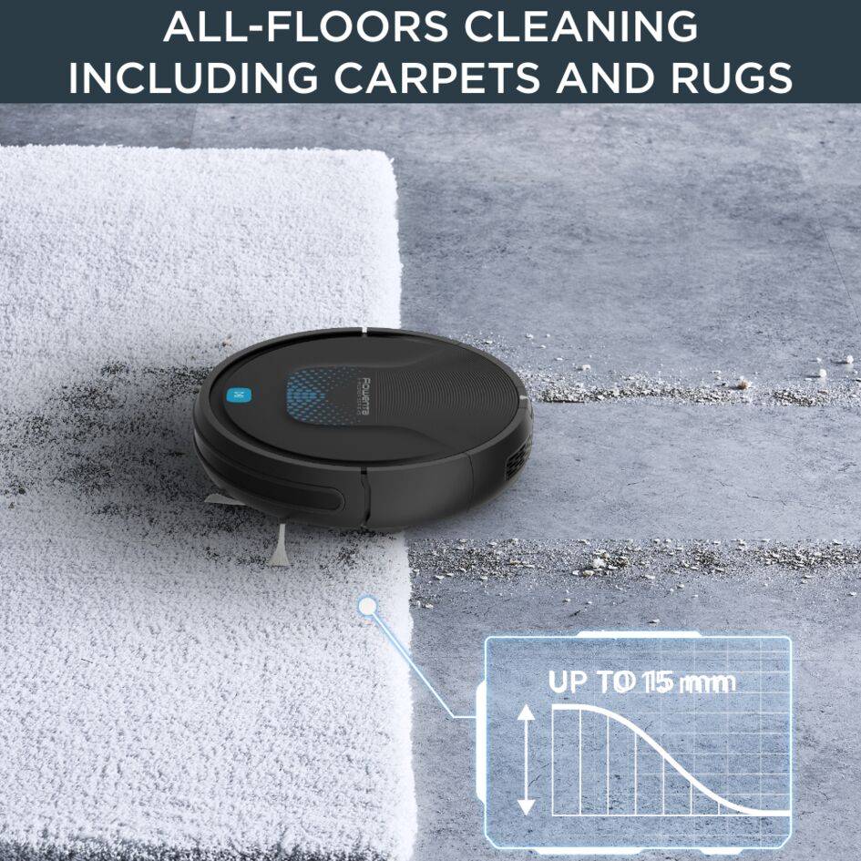 X-Plorer Serie 45 de Rowenta, cepillo motorizado activo, 3 modos de navegación, sistema de fregado Aqua Power, sensores avanzados, batería de litio duradera de hasta 150 min