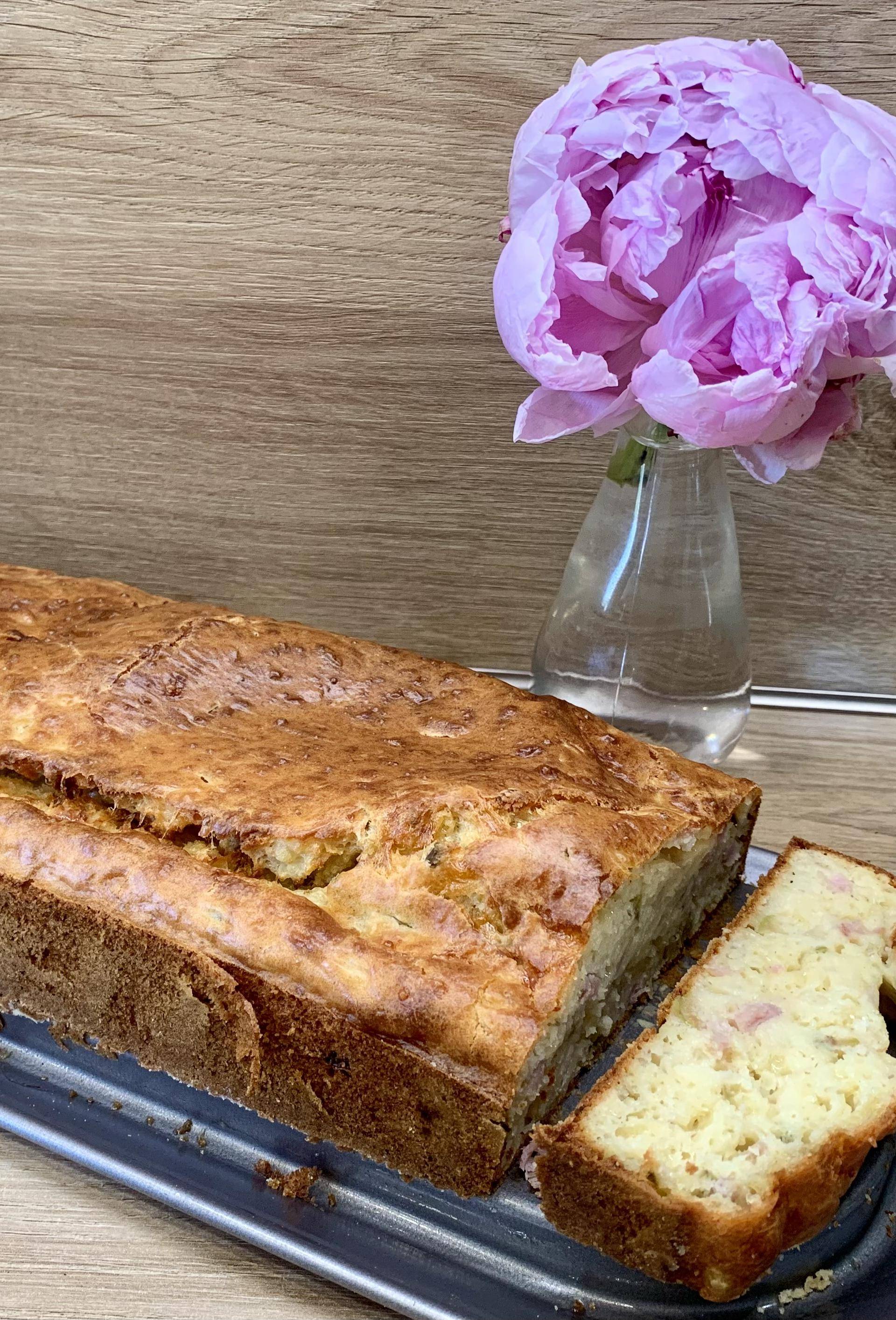 Cake olives lardons oignon - Recette Companion Connect XL | Moulinex